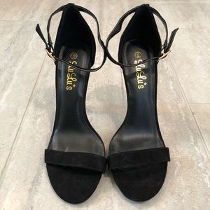 Black Ankle Strap Heels